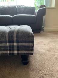 Rackhams Grey & Black Tartan Footstool – Chesterfield Ottoman Stool for Living Room UK - 30 x 20 Inches (76 x 51cm) - thumbnail 5