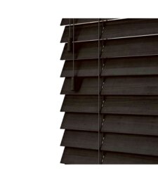 Rackhams Dark Brown Oak Wooden Venetian Blinds With Strings (130cm drop) - 225cm - thumbnail 2