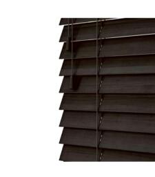 Rackhams Dark Brown Oak Wooden Venetian Blinds With Strings (130cm drop) - 225cm