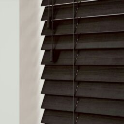 Rackhams Dark Brown Oak Wooden Venetian Blinds With Strings (130cm drop) - 225cm - thumbnail 3