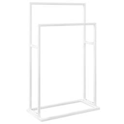 Rackhams Freestanding Towel Rack White 48x24x78.5 cm Iron - thumbnail 2