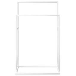 Rackhams Freestanding Towel Rack White 48x24x78.5 cm Iron - thumbnail 3