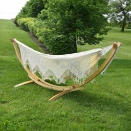 Rackhams Solid Pine Arc Hammock Stand (305 cm) - Natural - thumbnail 5