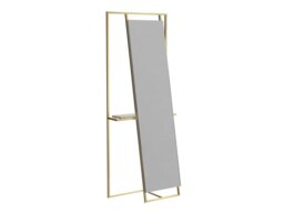 Rackhams Federico Floor Standing Mirrors - Black Stained Oak - Brushed Brass - Small - thumbnail 6