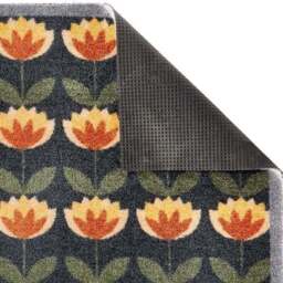 Rackhams Washable Retro Floral Mat and Runner Plant Design - 50X75 cm - thumbnail 4