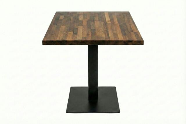 Rackhams Staved Walnut Square Pedestal Table (Table Top Only) - 550mm × 550mm