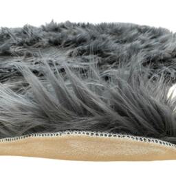 Rackhams Luxury Faux Rabbit Fur Rug Dark Grey - Dark Grey - thumbnail 4