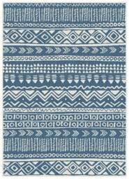 Rackhams Duo Weave Outdoor Blue Rug Aztec Design - 160X230 cm - thumbnail 3