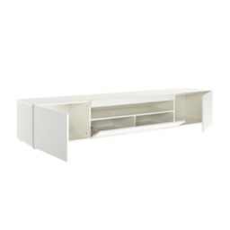 Rackhams Modern Black 200cm Matt Gloss TV Stand Cabinet Suitable for 55-80 Inch TV's - Black - 40cm - 36.5cm - thumbnail 6