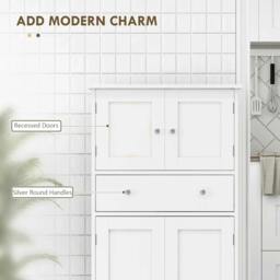Rackhams Multi-Storage Freestanding Kitchen Cabinet - White - thumbnail 4