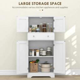 Rackhams Multi-Storage Freestanding Kitchen Cabinet - White - thumbnail 5