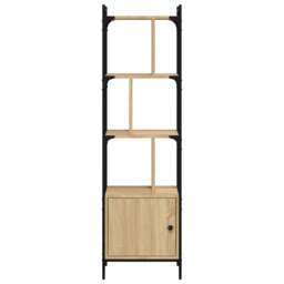 Rackhams Bookcase with Door Sonoma Oak 44.5x30x154.5 cm Engineered Wood - Brown - Engineered wood, steel - thumbnail 4