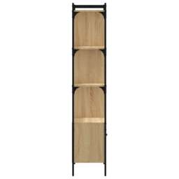 Rackhams Bookcase with Door Sonoma Oak 44.5x30x154.5 cm Engineered Wood - Brown - Engineered wood, steel - thumbnail 5