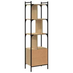 Rackhams Bookcase with Door Sonoma Oak 44.5x30x154.5 cm Engineered Wood - Brown - Engineered wood, steel - thumbnail 6