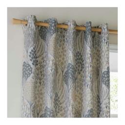 Rackhams Ophelia Jacquard Floral Eyelet Curtains - Wedgewood - 229cm x 229cm - Wedgewood - 100% Polyester - thumbnail 3