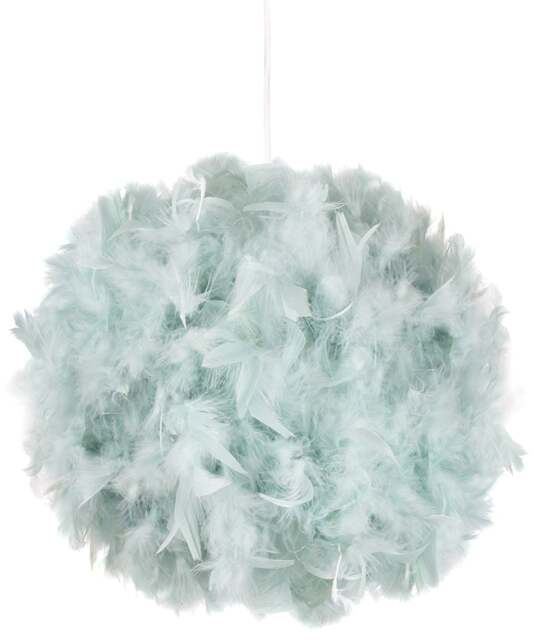Rackhams Eye-Catching and Modern Small Duck Egg Feather Decorated Pendant Lighting Shade - image 1