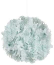 Rackhams Eye-Catching and Modern Small Duck Egg Feather Decorated Pendant Lighting Shade - thumbnail 1