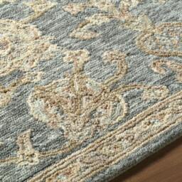 Rackhams Arnold-Hand Tufted Blue Beige Grey Wool Traditional Boho Rug - 183 x 274 cm - thumbnail 3