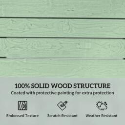 Rackhams Garden Loveseat, Embossed Wood Jack and Jill Garden Seat - Green - Fir Wood - Garden Loveseat - Green - thumbnail 4