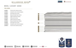 Rackhams Wool Luxury 4000 Pocket Mattress - King Size - thumbnail 5