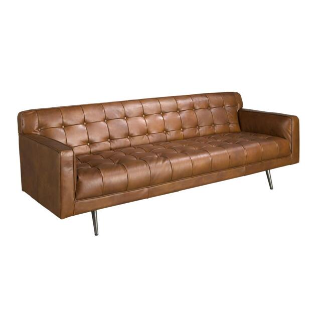 Rackhams Chester sofa in dark brown leather 6224/6225 - 3