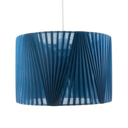 Rackhams Modern Midnight Blue Voile Fabric Organza Tapered Pendant Lamp Shade