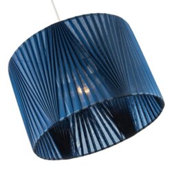 Rackhams Modern Midnight Blue Voile Fabric Organza Tapered Pendant Lamp Shade - thumbnail 3