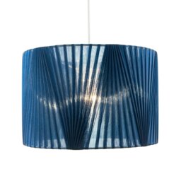 Rackhams Modern Midnight Blue Voile Fabric Organza Tapered Pendant Lamp Shade - thumbnail 2