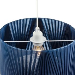 Rackhams Modern Midnight Blue Voile Fabric Organza Tapered Pendant Lamp Shade - thumbnail 4