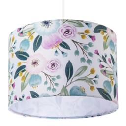 Rackhams Elegant Cotton Lampshade with Watercolour Style Botanical Floral Decor - thumbnail 5