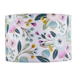 Rackhams Elegant Cotton Lampshade with Watercolour Style Botanical Floral Decor - thumbnail 4