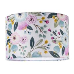 Rackhams Elegant Cotton Lampshade with Watercolour Style Botanical Floral Decor - thumbnail 1