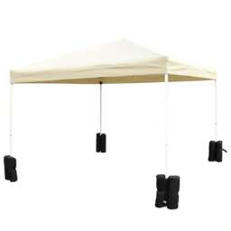Rackhams 15 kg Heavy Duty Gazebo Weight Sand Bags, 4 pcs Leg Weights Marquee Tent Canopy Base for Trampoline Pop Up Gazebo Tent Parasols - Black