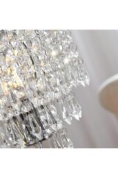 Rackhams Small Crystal Table Lamp with Round Base - Multi - One Size - thumbnail 6
