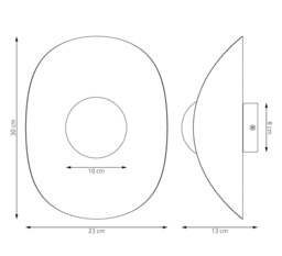 Rackhams FIERO Wall lamp 1 x G9 Mocha with White Shade - thumbnail 6