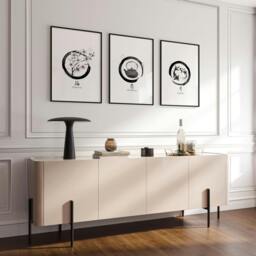 Rackhams Large Paintings For Living Room Wall - Set of 3 wall art prints - 12 x 16 inches / 30.5 x 40.65 cm - Polyester Canvas 260 gsm - Canvas wrapped - thumbnail 3