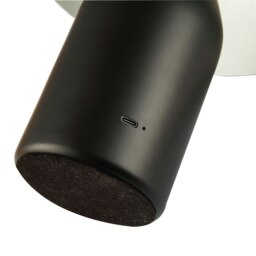 Rackhams Modern Rechargeable 35cm Mushroom Lamp in Mat Black with Touch Dimmer Button - thumbnail 3