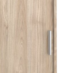 Rackhams Naia Wardrobe with 1 Sliding door + 1 door + 3 drawers in Oak structure Jackson Hickory - Brown - Malemine - 1 - thumbnail 6