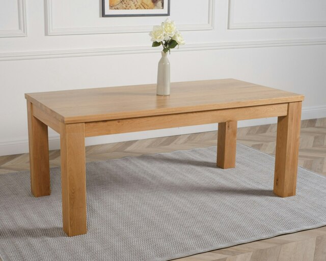 Rackhams Dakota Chunky Oak Dining Table - 182cm - Brown - Matte Laquer - 1 - image 1