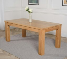 Rackhams Dakota Chunky Oak Dining Table - 182cm - Brown - Matte Laquer - 1 - thumbnail 3