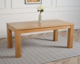 Rackhams Dakota Chunky Oak Dining Table - 182cm - Brown - Matte Laquer - 1