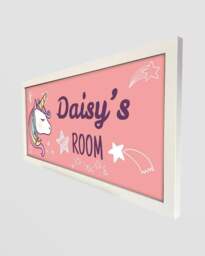 Rackhams Personalised Unicorn Wall Art for Girls – Framed & Fantastical - thumbnail 3