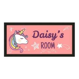 Rackhams Personalised Unicorn Wall Art for Girls – Framed & Fantastical - thumbnail 1