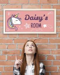Rackhams Personalised Unicorn Wall Art for Girls – Framed & Fantastical - thumbnail 4