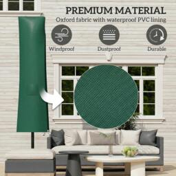 Rackhams Garden Parasol Cover, Outdoor Cantilever Banana Umbrella Protector - 240 x 48-70 cm - 1 - Patio Umbrella Cover - thumbnail 4