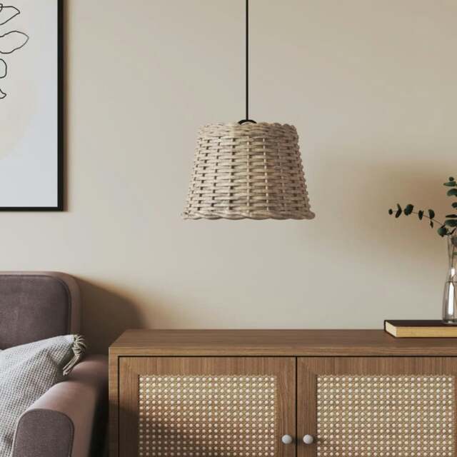 Rackhams Ceiling Lamp Shade Brown �_�”�_30x20 cm Wicker - Wicker, iron