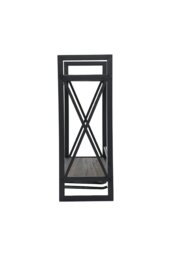 Rackhams 2-Tier Wall-Mounted Hanging Wine Storage Rack Floating Shelf with 5 Glass Holder - Brown - thumbnail 5