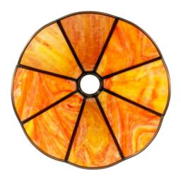 Rackhams Classic Orange and Amber Tiffany Glass Easy Fit Pendant Lighting Shade - thumbnail 4