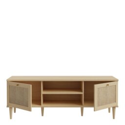 Rackhams Calasetta 2 Door 1 Shelf TV Unit in Rattan - 1 - thumbnail 5
