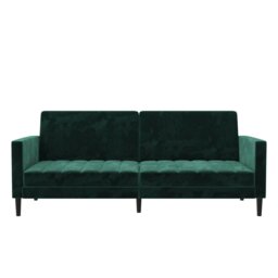 Rackhams - Liam Sofa Bed in Velvet Green - Green - thumbnail 4